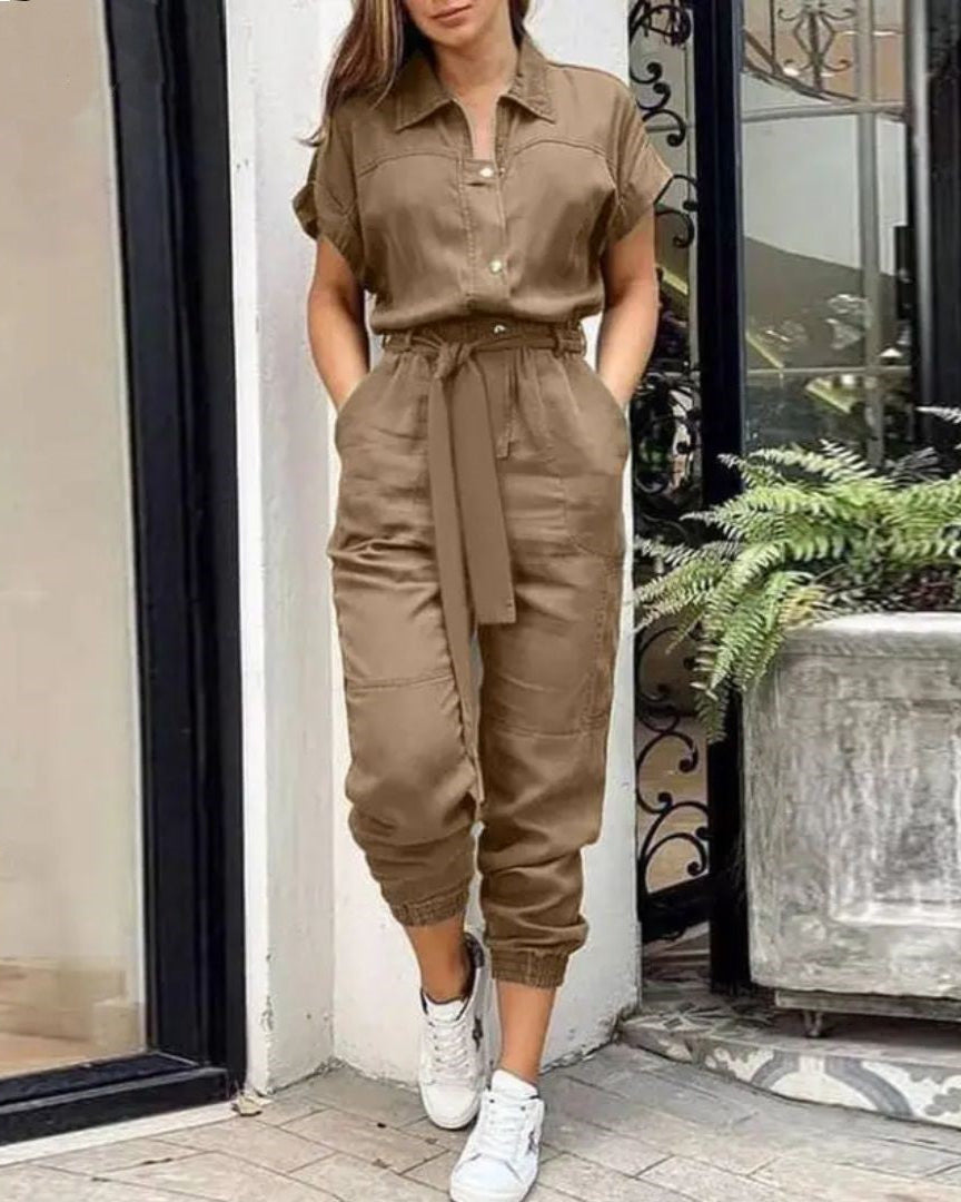 Combinaison Femme Élégante Coton Décontractée – Isabelle-mode