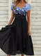 Emelia - Robe maxi à paillettes et mousseline de soie haute et basse