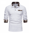Tommy Polo | Polo à manches longues avec col en patchwork pour hommes