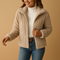 Jachetă fleece lungă pentru femei cu guler înalt | Isabelle Autumn Collection
