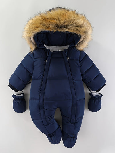 Mono de bebé Frosty: mono de invierno de lujo con capucha para los meses más fríos