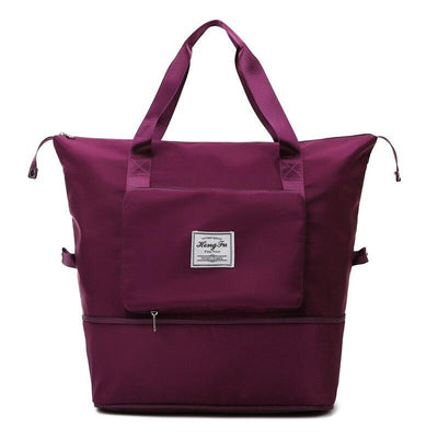 Sac à dos violet élégant avec poche avant zippée, poignées robustes, design moderne. Idéal pour le voyage, l'école, le travail.