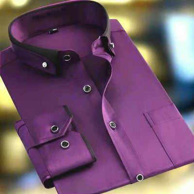 Chemise classique à manches longues pour hommes