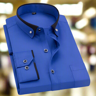 Chemise classique à manches longues pour hommes