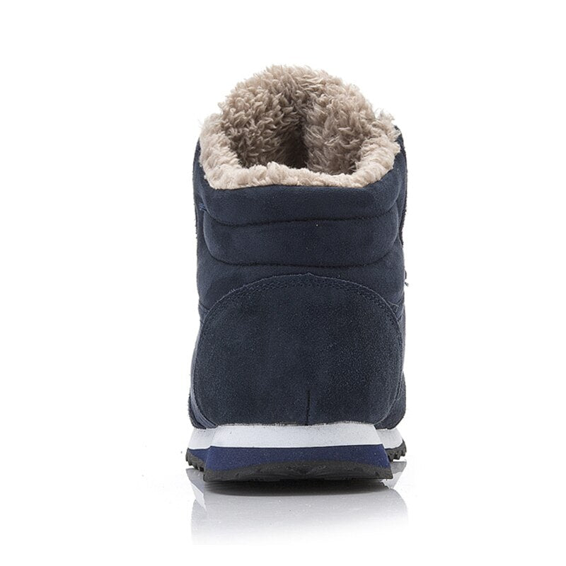 Chaussures d'hiver chaudes et décontractées pour hommes - Baskets hautes avec doublure en fourrure