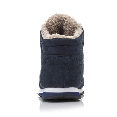 Chaussures d'hiver chaudes et décontractées pour hommes - Baskets hautes avec doublure en fourrure