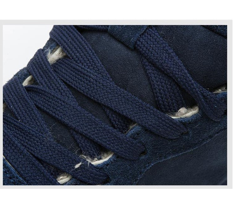Chaussures d'hiver chaudes et décontractées pour hommes - Baskets hautes avec doublure en fourrure