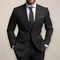 Costume deux pièces à coupe régulière pour hommes - Blazer tailleur avec revers à pointe et pantalon assorti