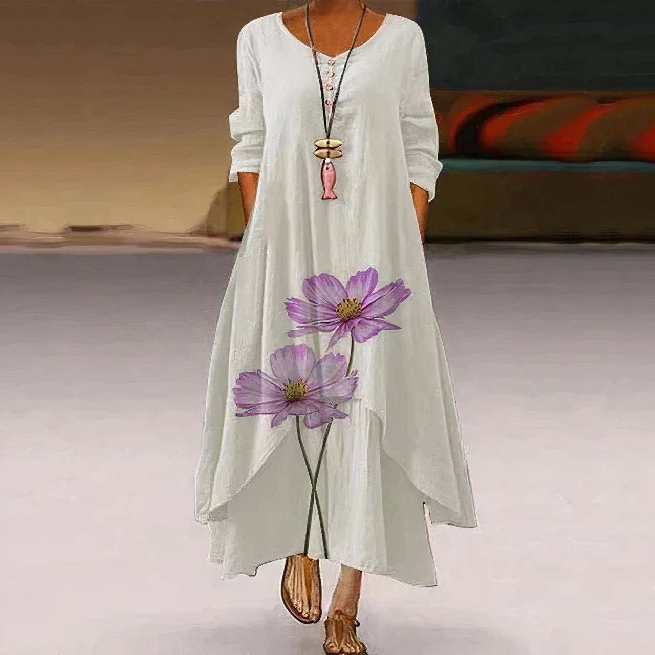 Robe élégante en coton - Durable, respirante, essentielle à la garde-robe en toute saison