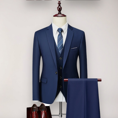 Costume trois pièces pour hommes - Blazer, gilet et pantalon de coupe ajustée pour les occasions formelles