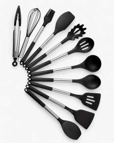 Set d'ustensiles en silicone - Nordeka - Outils de cuisine - Ustensiles de cuisine résistants à la chaleur