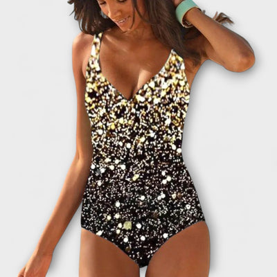 Vittoria maillot croisé femme col V profond plissé style bohème raffiné