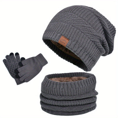 Loisirs d'hiver en peluche Set 3 pièces pour hommes
