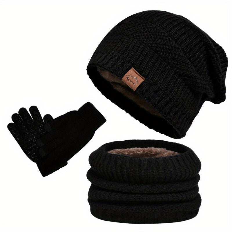 Loisirs d'hiver en peluche Set 3 pièces pour hommes
