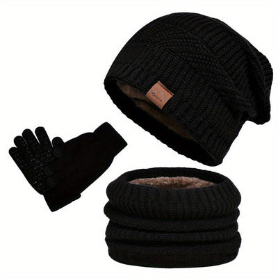 Loisirs d'hiver en peluche Set 3 pièces pour hommes