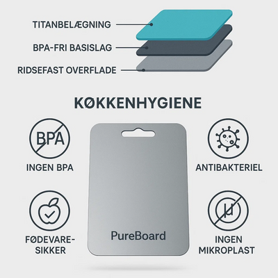 PureBoard | Wolna od BPA tytanowa deska do krojenia zapewniająca zdrowe gotowanie