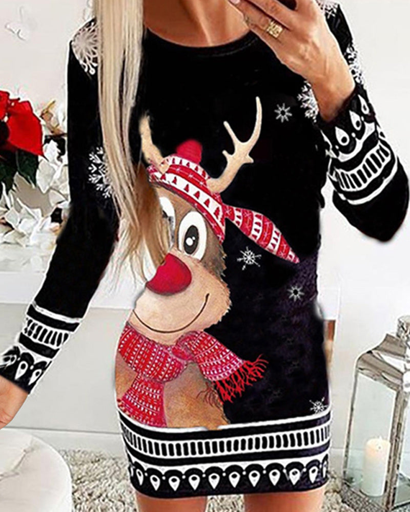 Body de Noël automne-hiver avec imprimé animalier