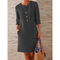 Vestido de lino hasta la rodilla | Sencillez y elegancia otoñal | Estilo cómodo