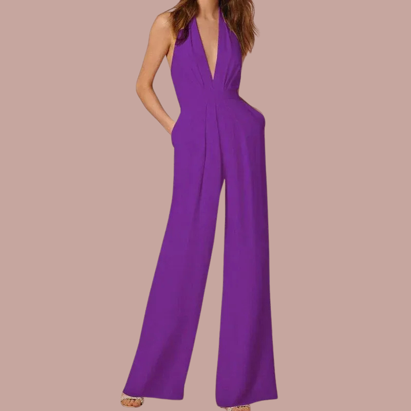 Verana | Combinaison sans manches pour femmes | Jambes larges et col en V profond