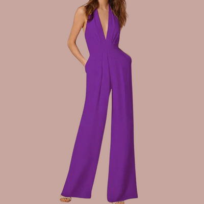 Verana | Combinaison sans manches pour femmes | Jambes larges et col en V profond