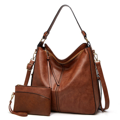 Mae - Ensemble de 2 pièces composé d'un sac à bandoulière et d'un sac à poignet en similicuir