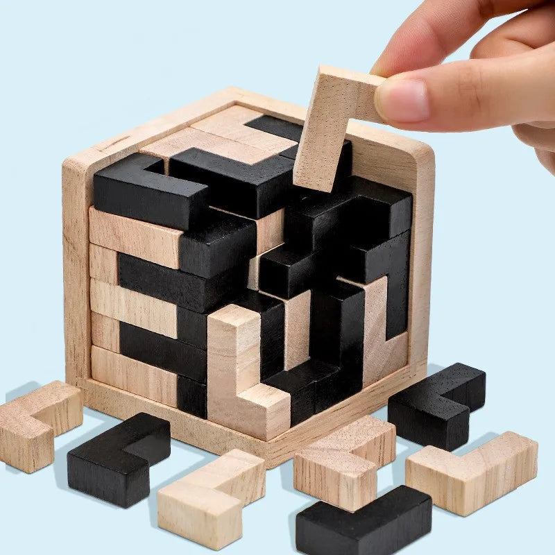 54 pièces de puzzle en bois