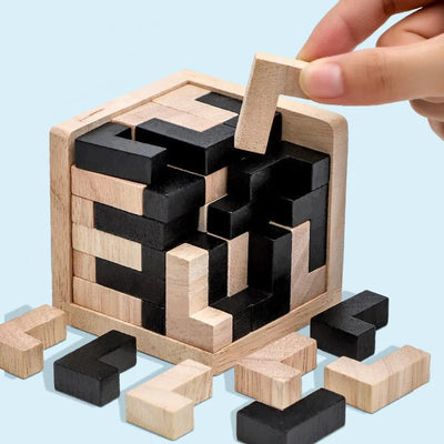 54 pièces de puzzle en bois