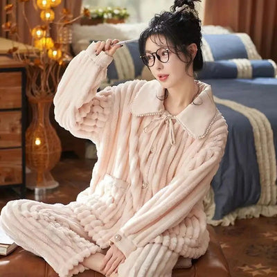 Pyjama chaud et élégant en flanelle - Nika