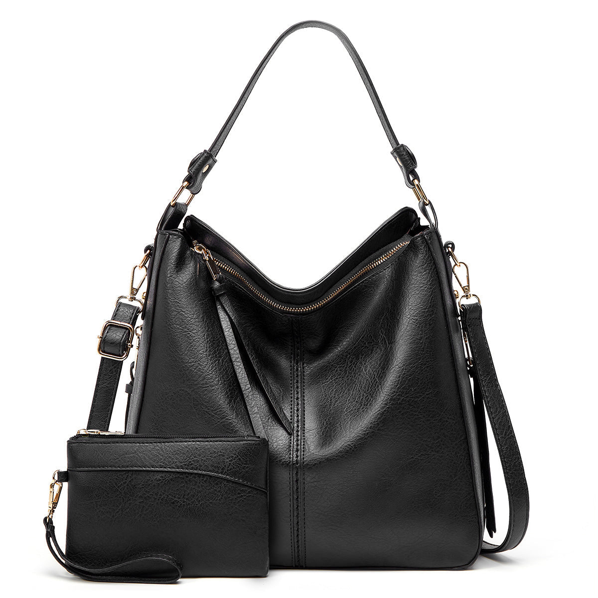 Mae - Ensemble de 2 pièces composé d'un sac à bandoulière et d'un sac à poignet en similicuir