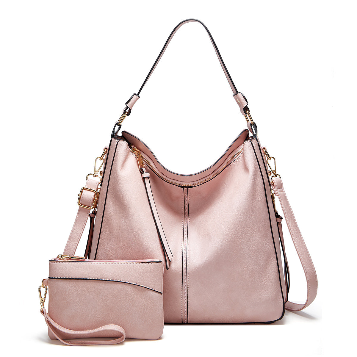Mae - Ensemble de 2 pièces composé d'un sac à bandoulière et d'un sac à poignet en similicuir