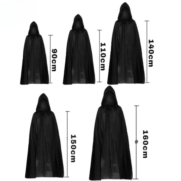 Grimora Set | Accessoires pour cape d'Halloween, masques de squelette et faucille