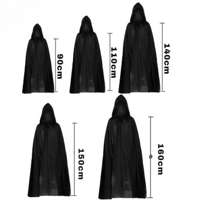 Grimora Set | Accessoires pour cape d'Halloween, masques de squelette et faucille