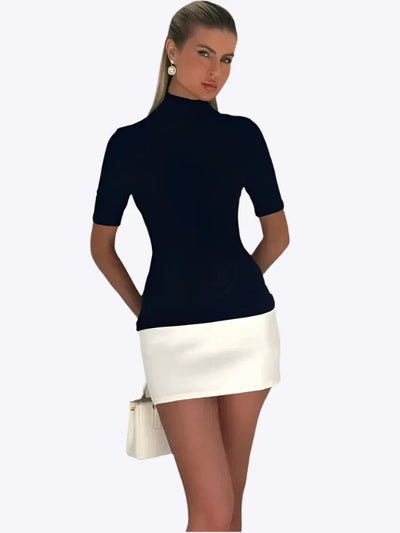 Automne - Mini robe femme ajustée Effortlessly Chic