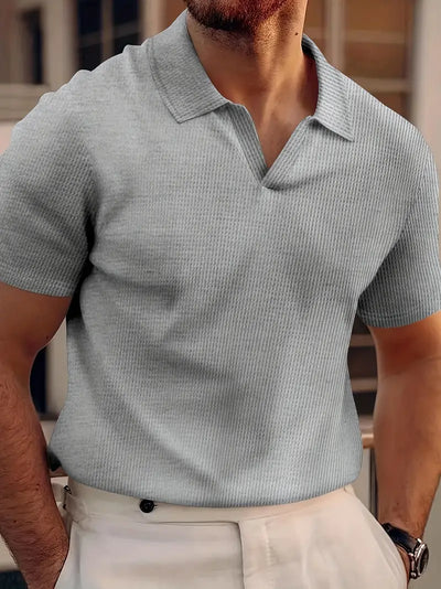 Polo décontracté à manches courtes pour hommes