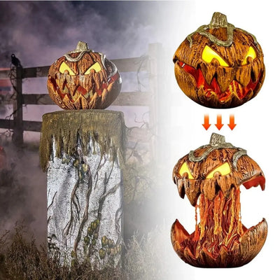 Décoration animatronique de la citrouille d'Halloween qui s'élève et tombe