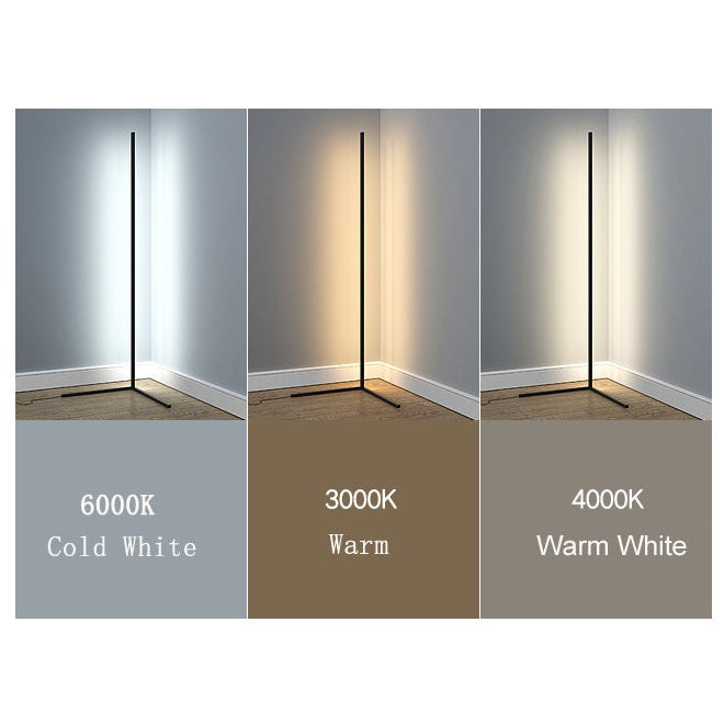 Lampe d'angle LED mince - Luminosité réglable pour le salon ou la chambre à coucher