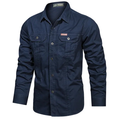 Camicia cargo versatile da uomo