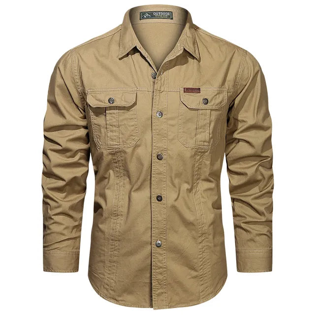 Camicia cargo versatile da uomo