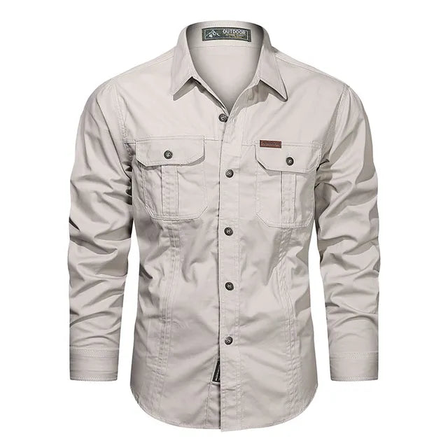 Camicia cargo versatile da uomo