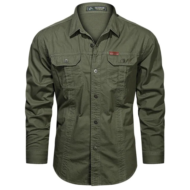 Camicia cargo versatile da uomo
