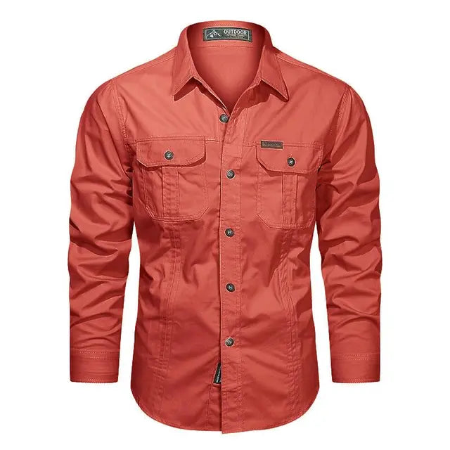 Camicia cargo versatile da uomo