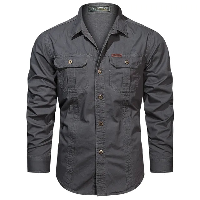 Camicia cargo versatile da uomo