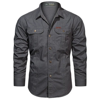 Camicia cargo versatile da uomo