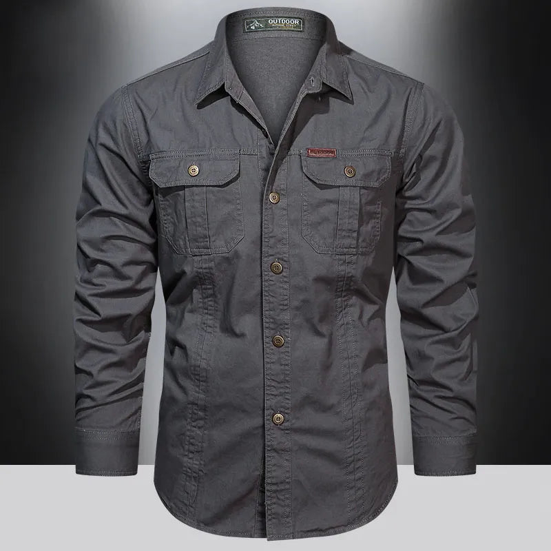 Camicia cargo versatile da uomo