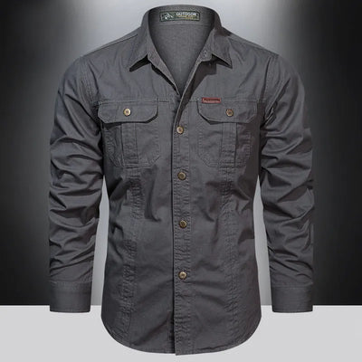 Camicia cargo versatile da uomo