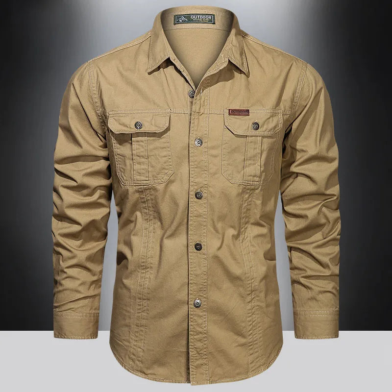 Camicia cargo versatile da uomo