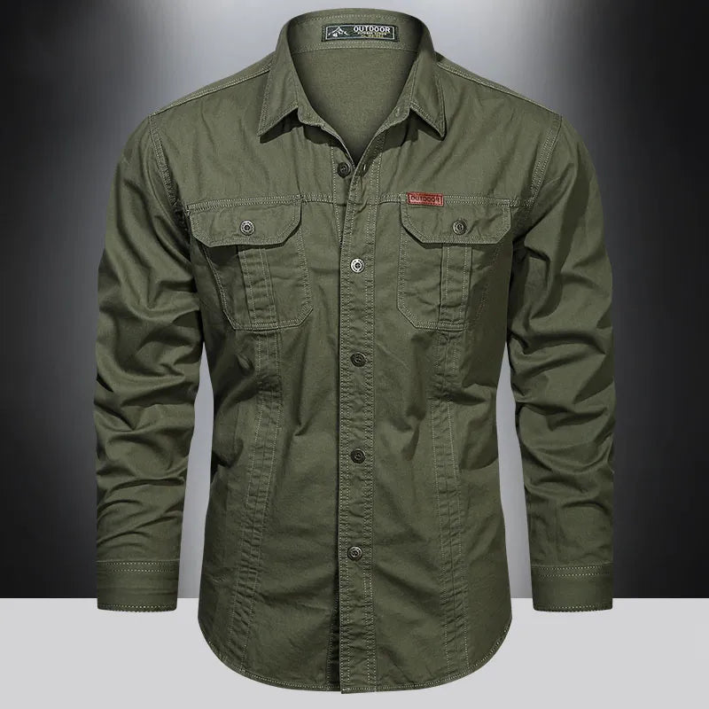 Camicia cargo versatile da uomo