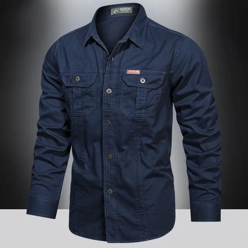 Camicia cargo versatile da uomo