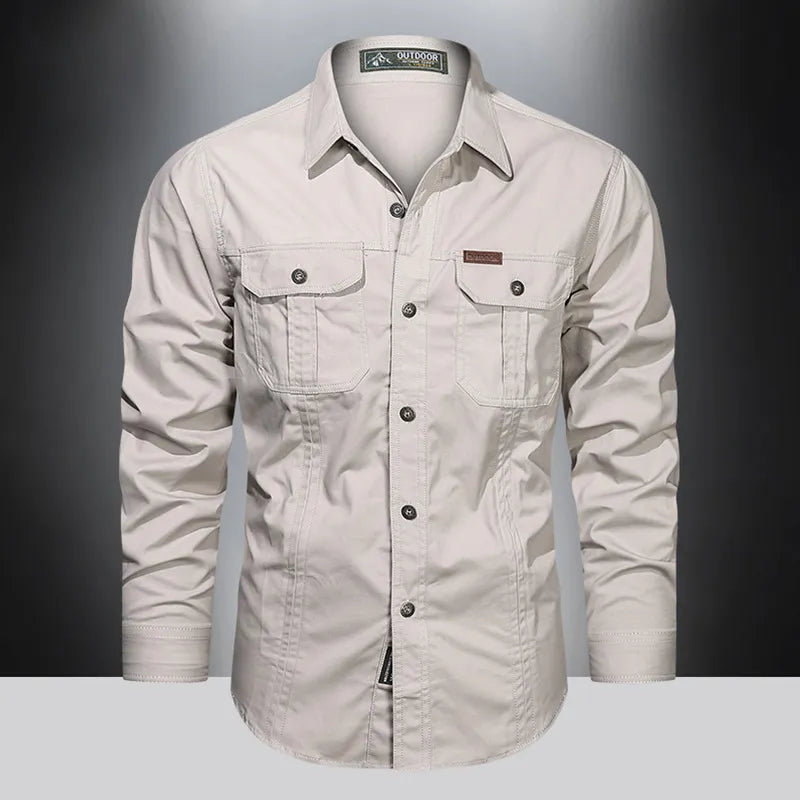 Camicia cargo versatile da uomo