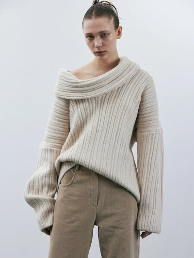 Pull oversize en tricot pour femme